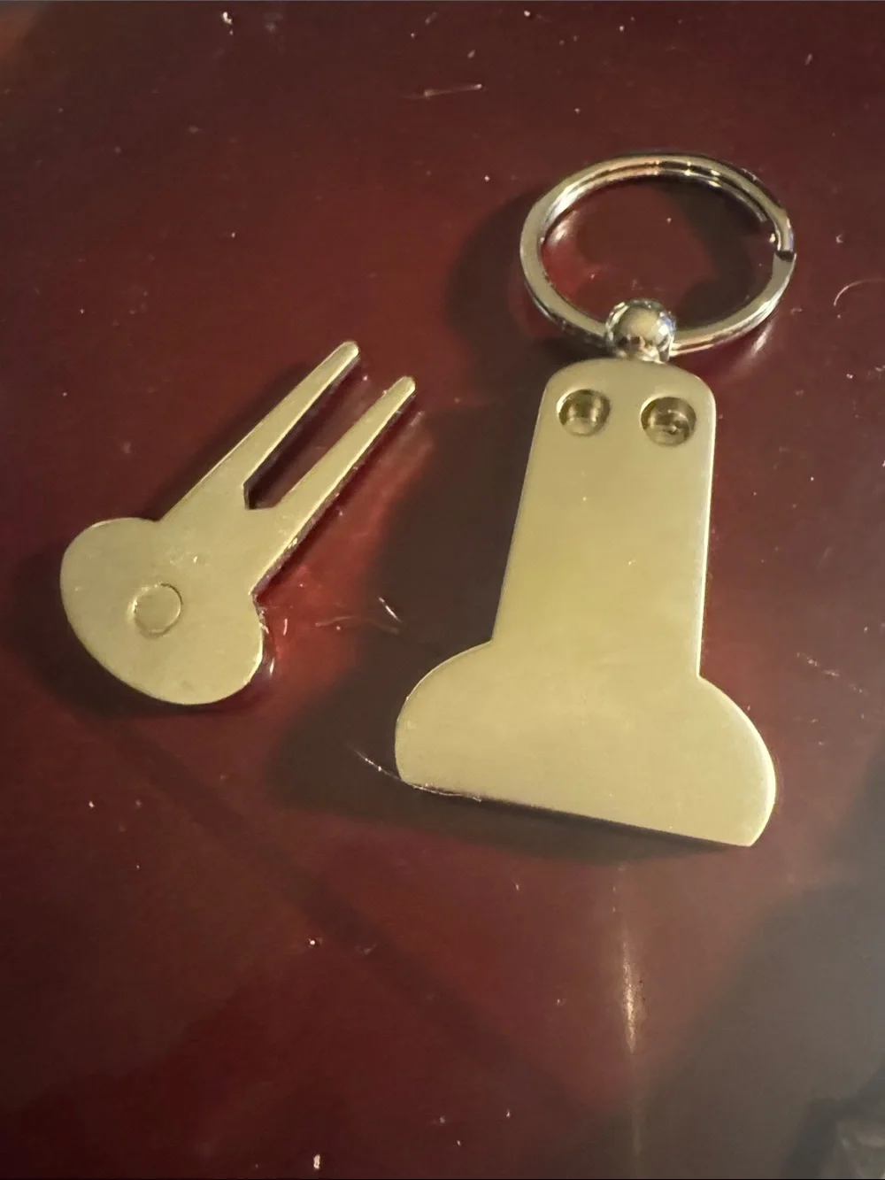 Golfers Silver Metal Keychain Accessory